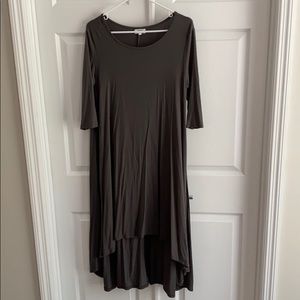 Piko Hi-Lo Dress in Gray